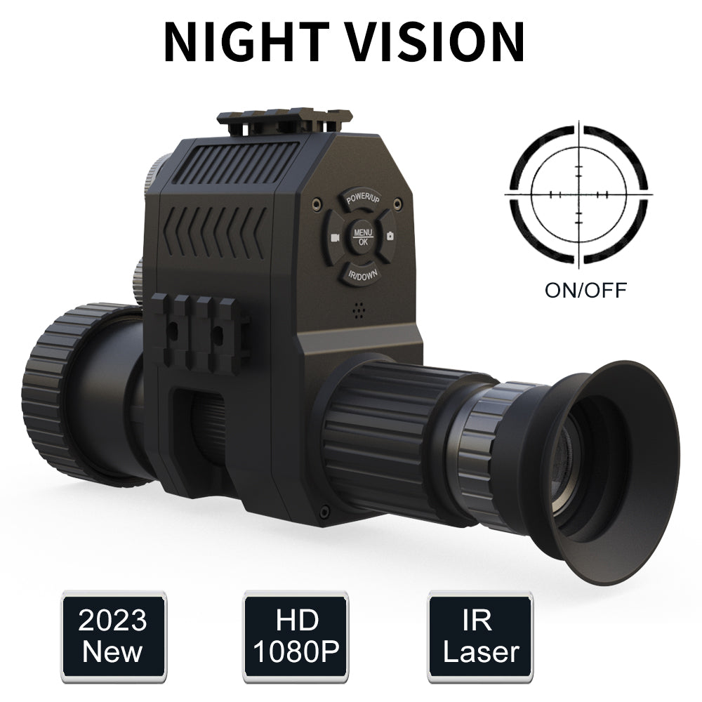 HD 1080P Cross Sight Upgrade Hunting Night Vision Instrument  Record and Shoot the Camping Equipment Fishing Outdoor Survival DarknessHD 1080P Cross Sight